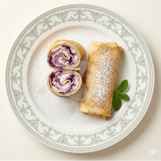 Cottage Cheese & Berry Crepes